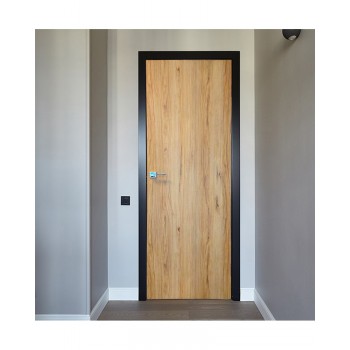 Iekšdurvis ERIS balts matēts + MELNS Dabīgs ozols P