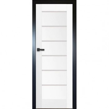 Iekšdurvis MIRANDA balts matēts + MELNS Iekšdurvis MIRANDA balts matēts + MELNS
