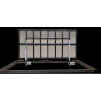 Grīdas tērauda piekļuves durvis, izmērs 100 cm x 250 cm "H"