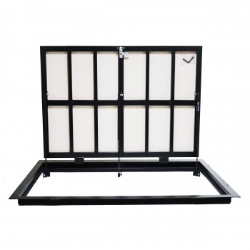 Grīdas tērauda tehniskā (revīzijas) lūka izmērs 90 cm x 120 cm "H"