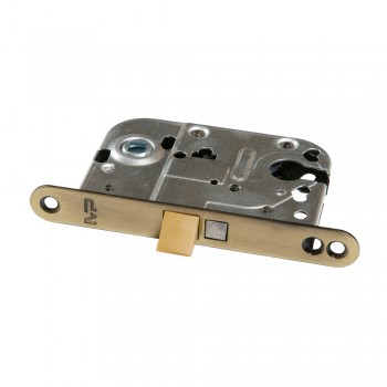 Slēdzene durvīm MP, MSL-2018, ar pretplāksni, cilindram, skand. stand., AB(vecs zelts)