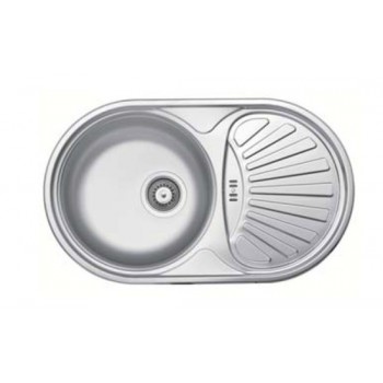 Izlietne KR166D, kreisā, bez sifona, iebūvējamā, L44cm, W74cm, TH0.8mm, S-701-D Izlietne KR166D, kreisā, bez sifona, iebūvējamā, L44cm, W74cm, TH0.8mm, S-701-D