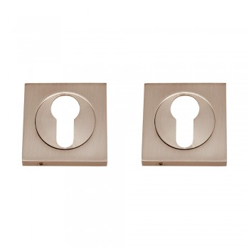 Накладка для дверей MP, MUZ-15-PZ, для цилиндра, сканд. станд., SN(матовый хром), квадратная Накладка для дверей MP, MUZ-15-PZ, для цилиндра, сканд. станд., SN(матовый хром), квадратная