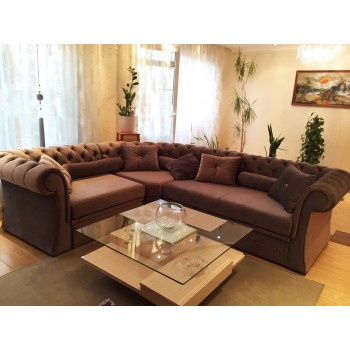 Stūra dīvāns Chesterfield stils Stūra dīvāns Chesterfield stils